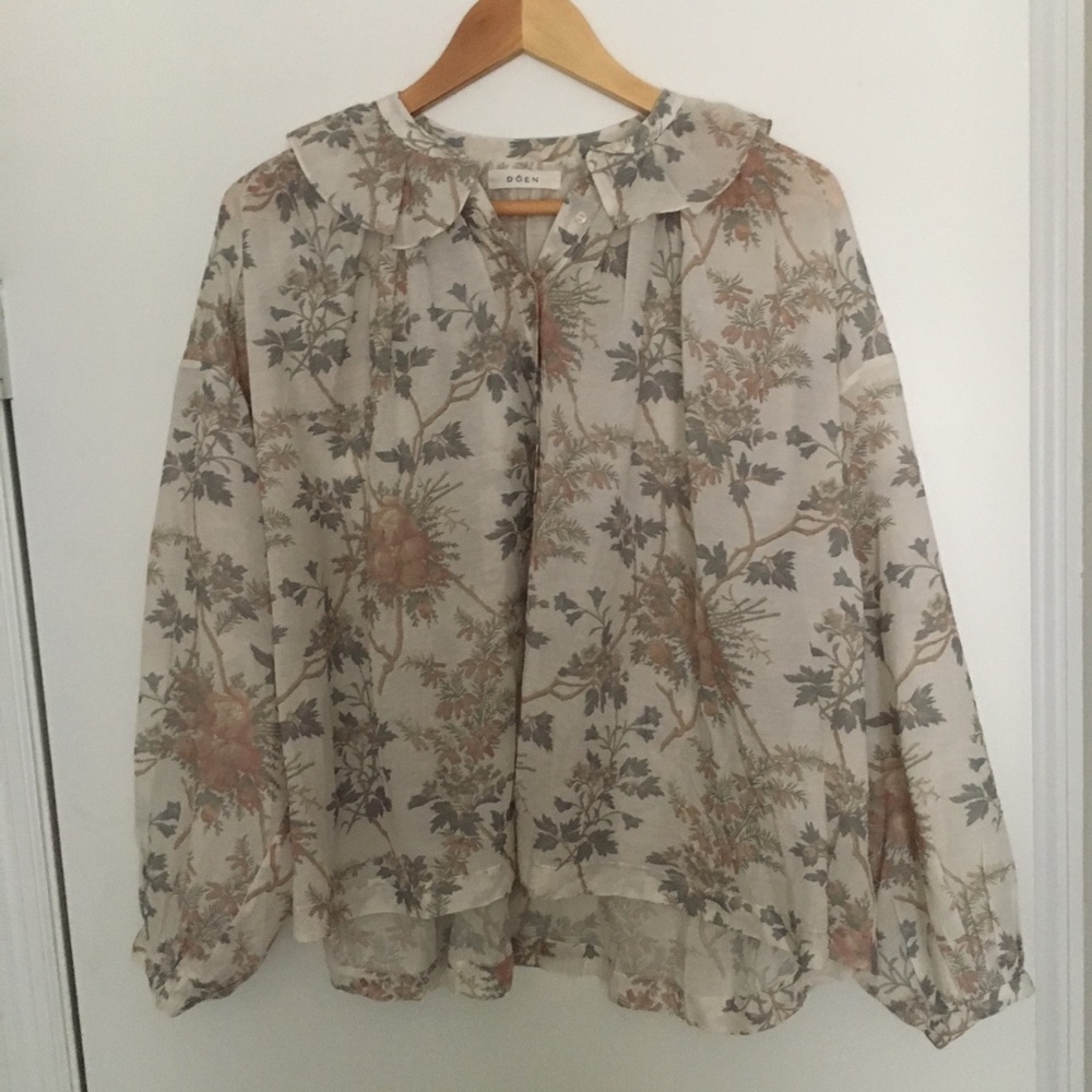 Doen “Rosebay” Blouse in Salt Summer Floral
